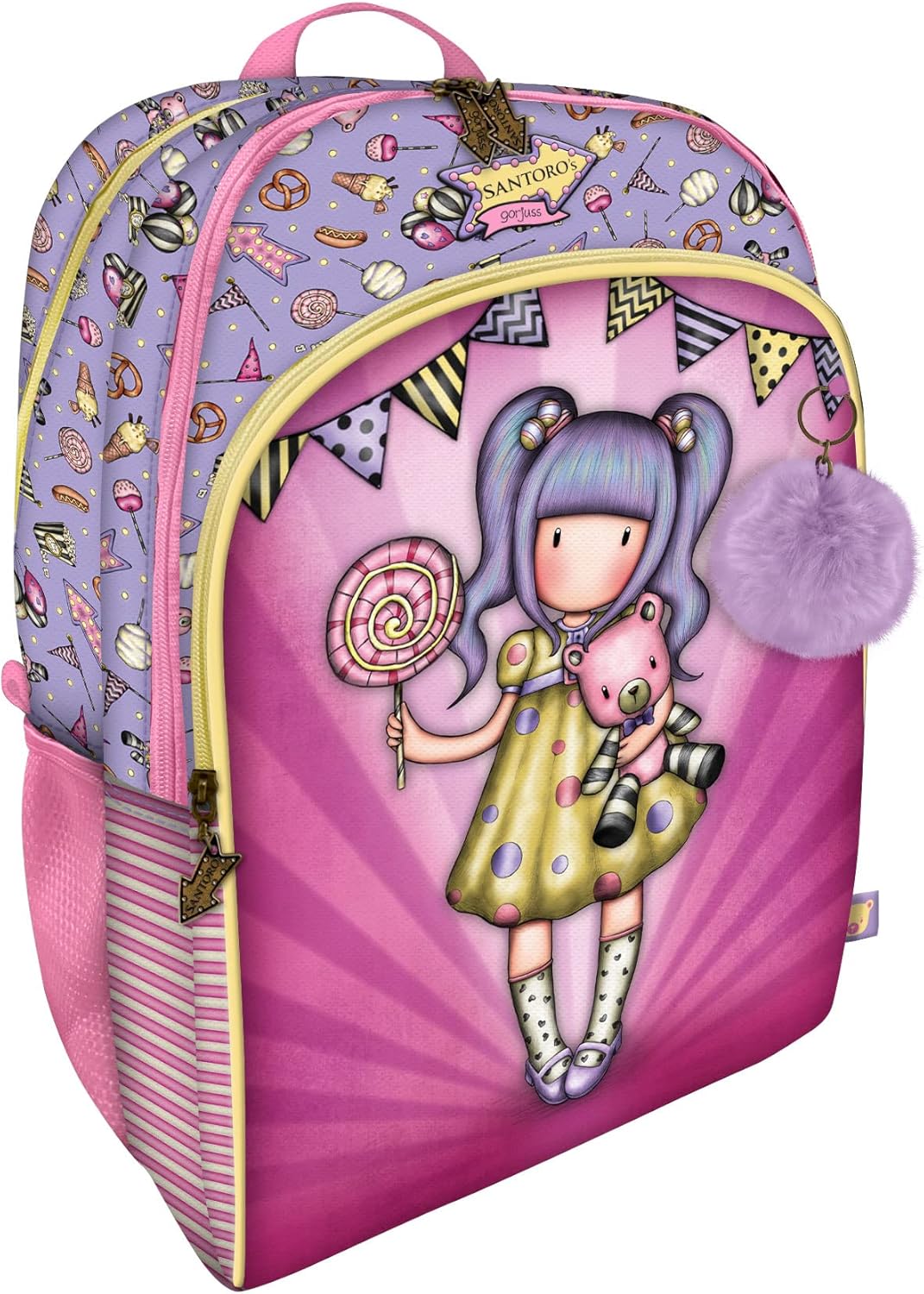 Santoro 1130GJ02 Gorjuss Fairground Rucksack, 34,5 x 43,5 x 22 cm, Rose