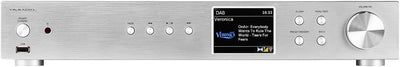 VR-Radio Receiver: Digitaler WLAN-HiFi-Tuner, Internetradio, DAB+, Bluetooth, Silber (HiFi Receiver,