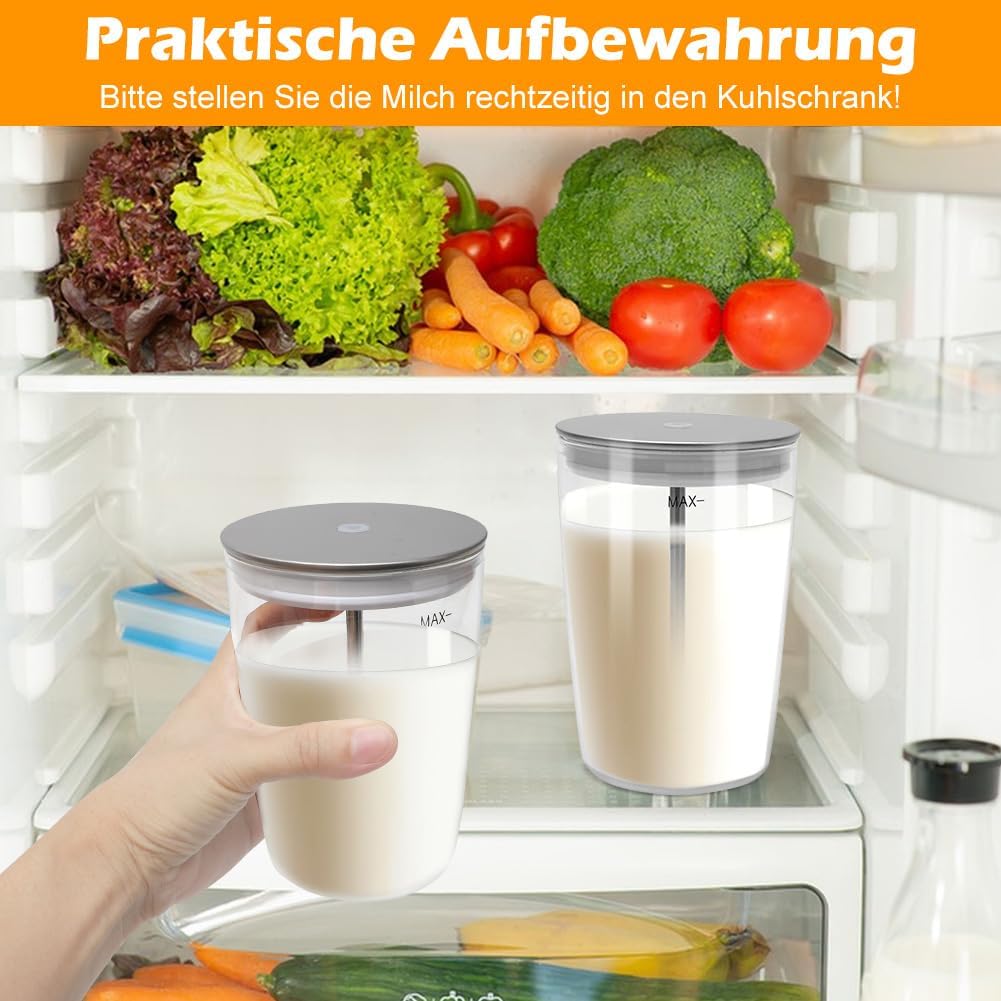 Glas-Milchbehälter 0,5 L (72570) Kompatibel mit der vollautomatischen Coffee Machine e8, z10, e6