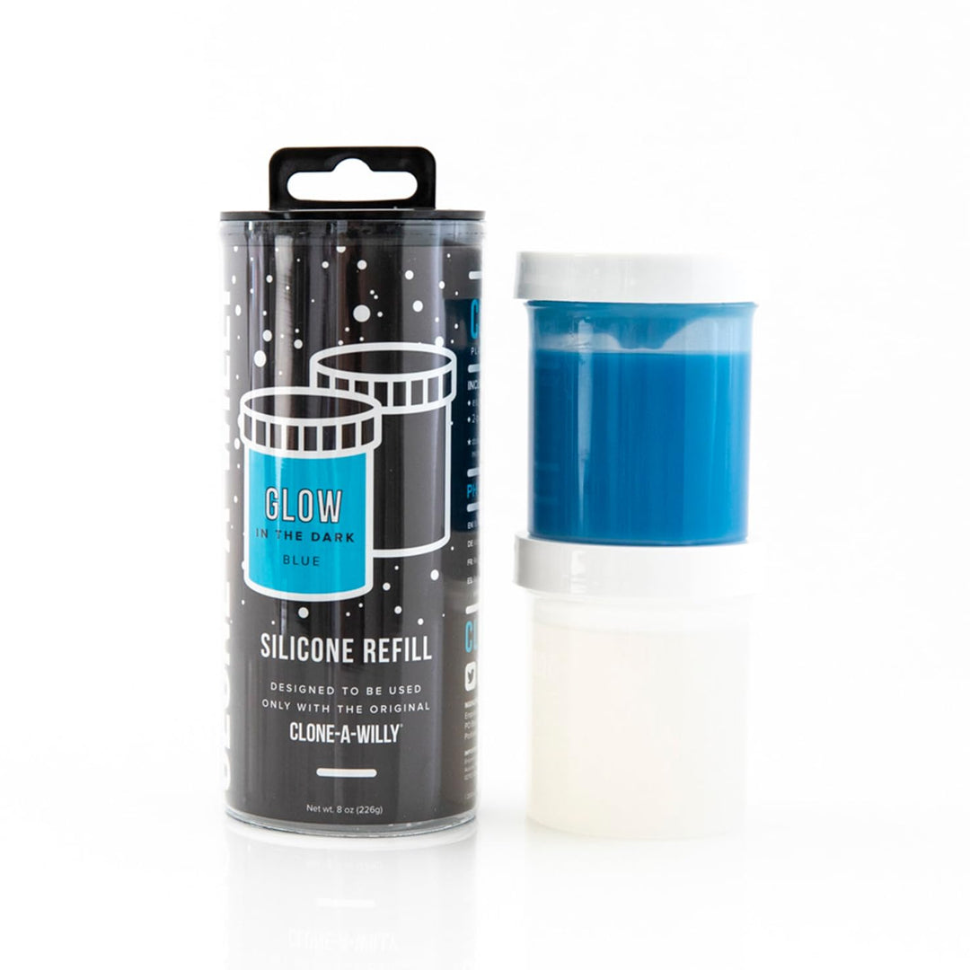 Clone-A-Willy Nachfüllpackung, leuchtet im Dunkeln, blaues Silikon 020 Wake Up Your Lips
