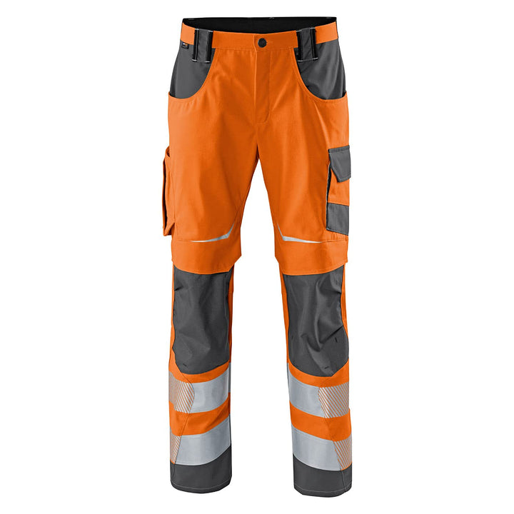 KÜBLER REFLECTIQ Warnschutzhose warnorange, Grösse 94, Herren-Arbeitshose aus Mischgewebe, Arbeitsho