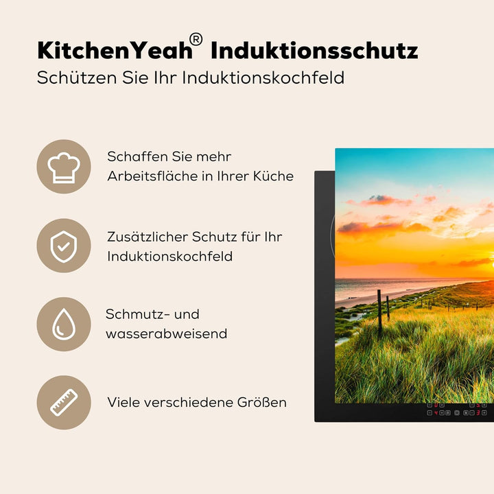 Herdabdeckplatte Einteilig Herdabdeckung Abdeckplatte für Ceranfeld Abdeckung Induktionskochfeld Auf