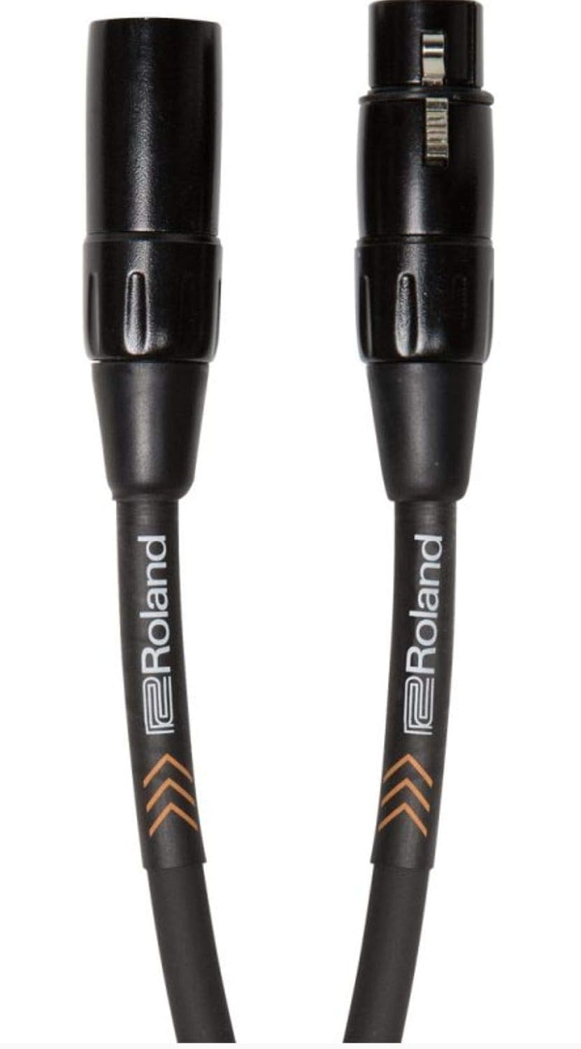 Roland Black-Serie symmetrisches Mikrofonkabel, Länge: 7,5m – RMC-B25, schwarz 7.5 Meters Single, 7.