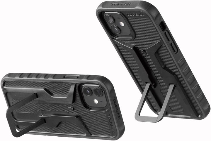 Topeak iPhone-Halterung+Case RideCase für iPhone 12 Pro Max, Black/Gray, mit Halter aus Aluminium un