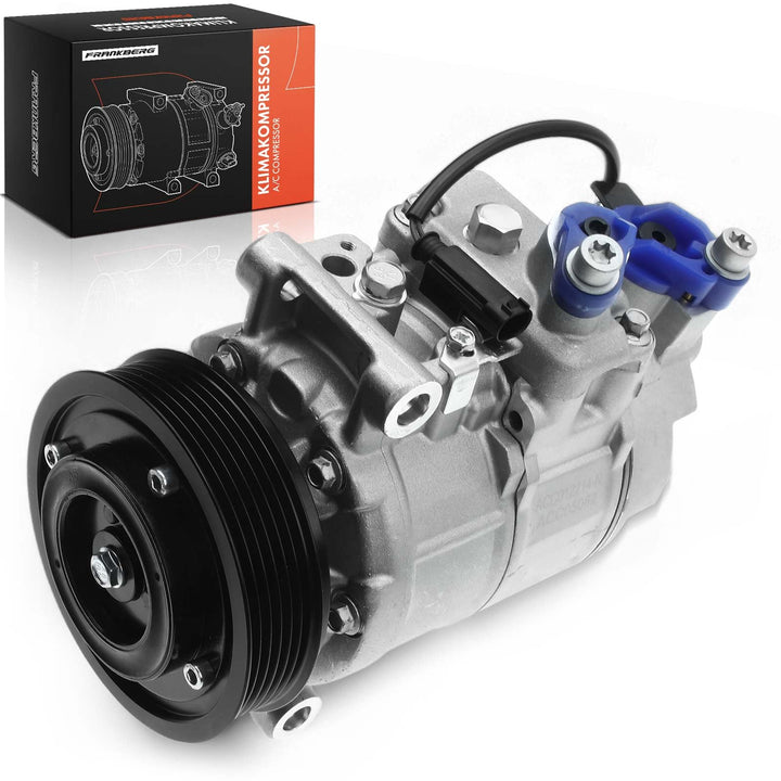 Frankberg Klimakompressor Klimaanlage Kompatibel mit 5er E60 520i 2.0L 2006-2009 Replace# 6452698004