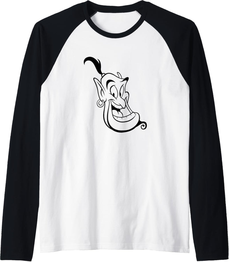 Disney Aladdin Genie Smiling Head Shot Portrait Raglan