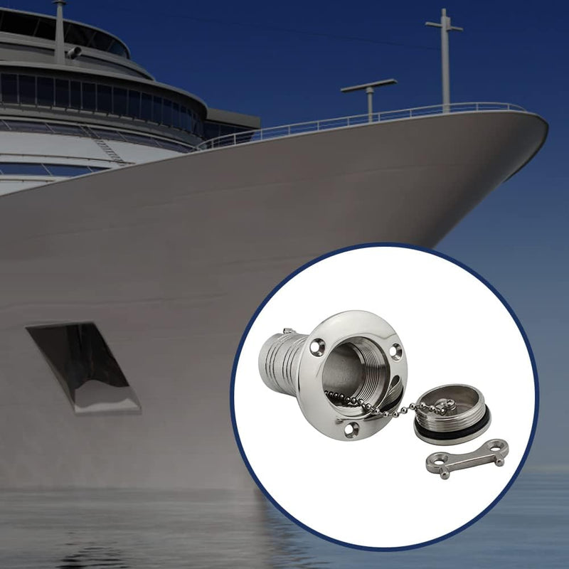 Marine Deck Füller Keyless Cap, MoreChioce Edelstahl Rund Boot Deck Tankdeckel mit Schraubenschlüsse