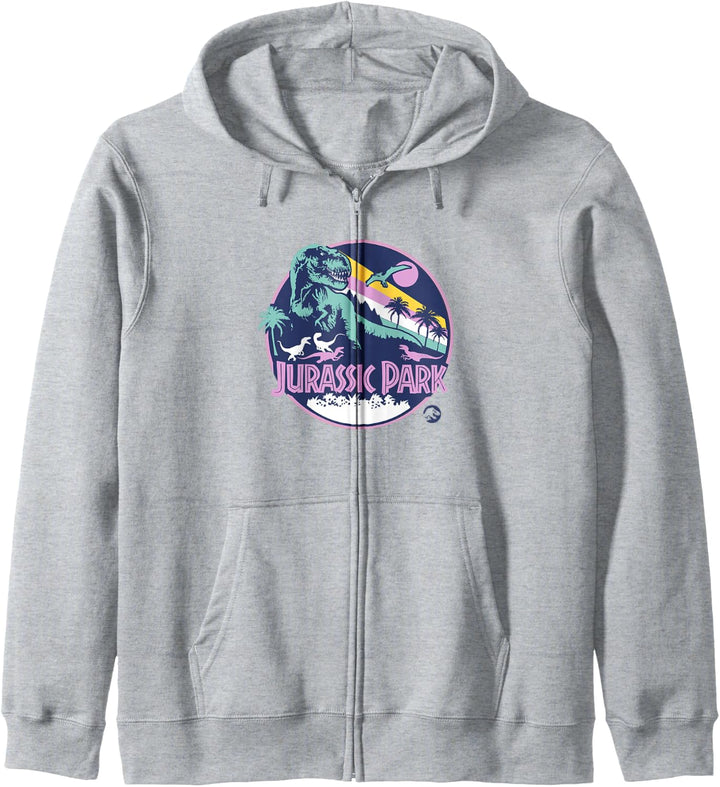 Jurassic Park T-Rex Breakout Logo V2 Kapuzenjacke