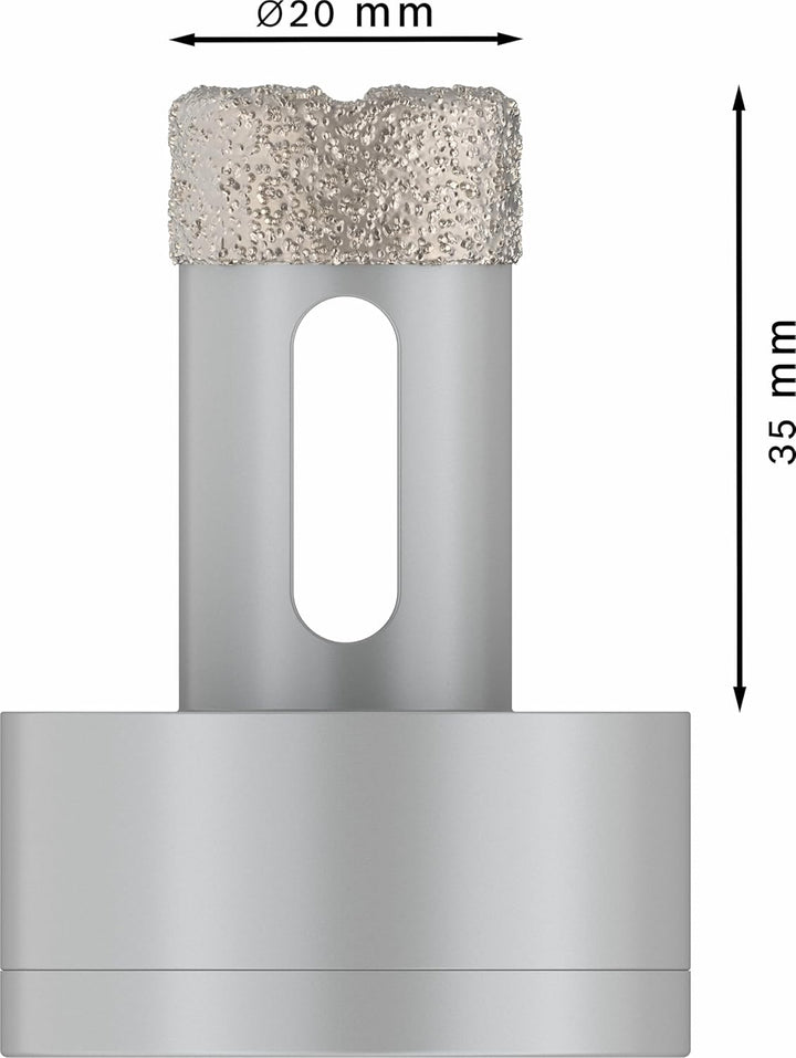 Bosch Professional 1x Diamanttrockenbohrer Best (für Keramik, X-LOCK, Dry Speed, Ø 20 mm, Arbeitslän