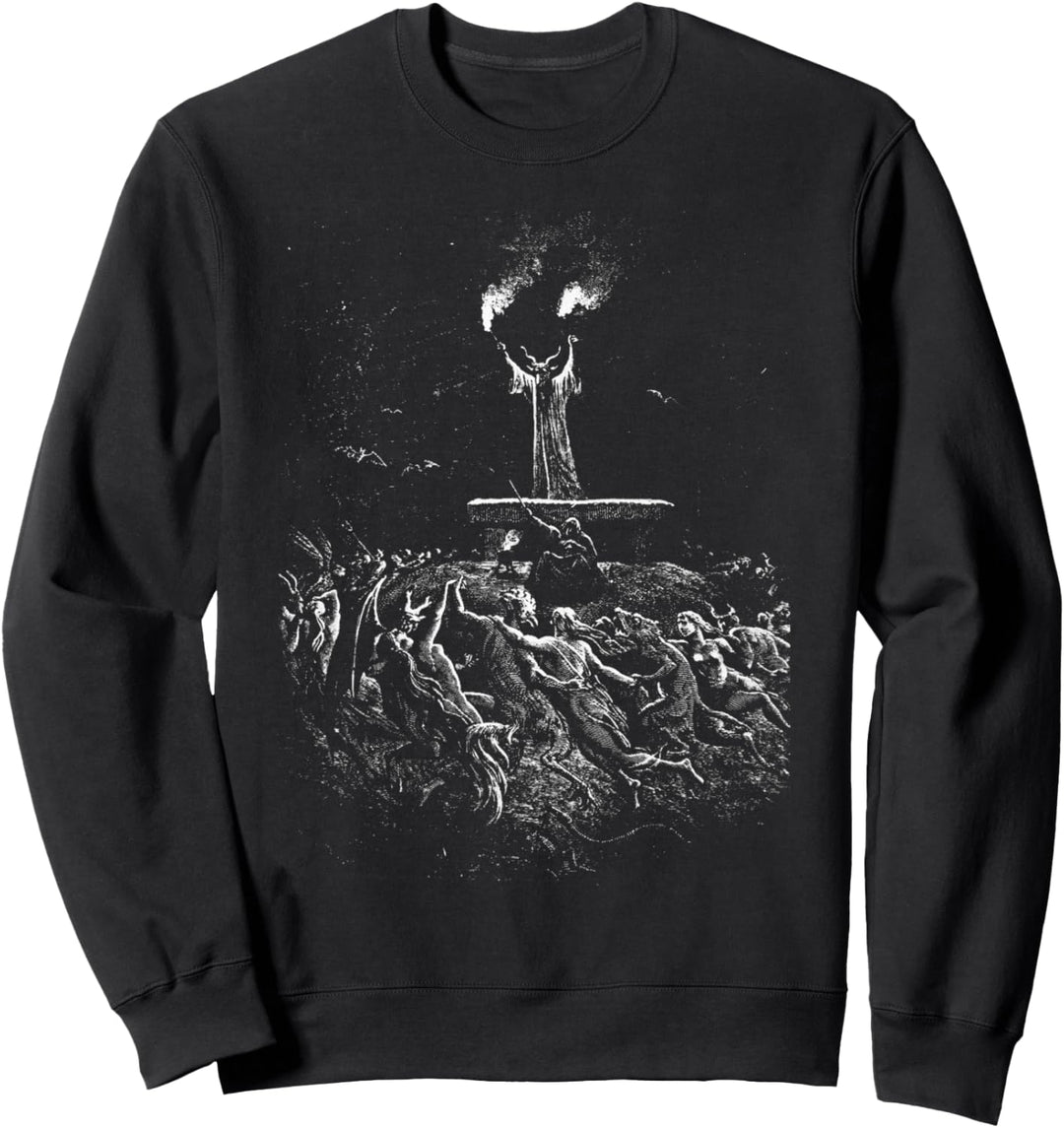 Gustave Dore - Hexen tanzen zum Sabbat Hexentanz Black Metal Sweatshirt