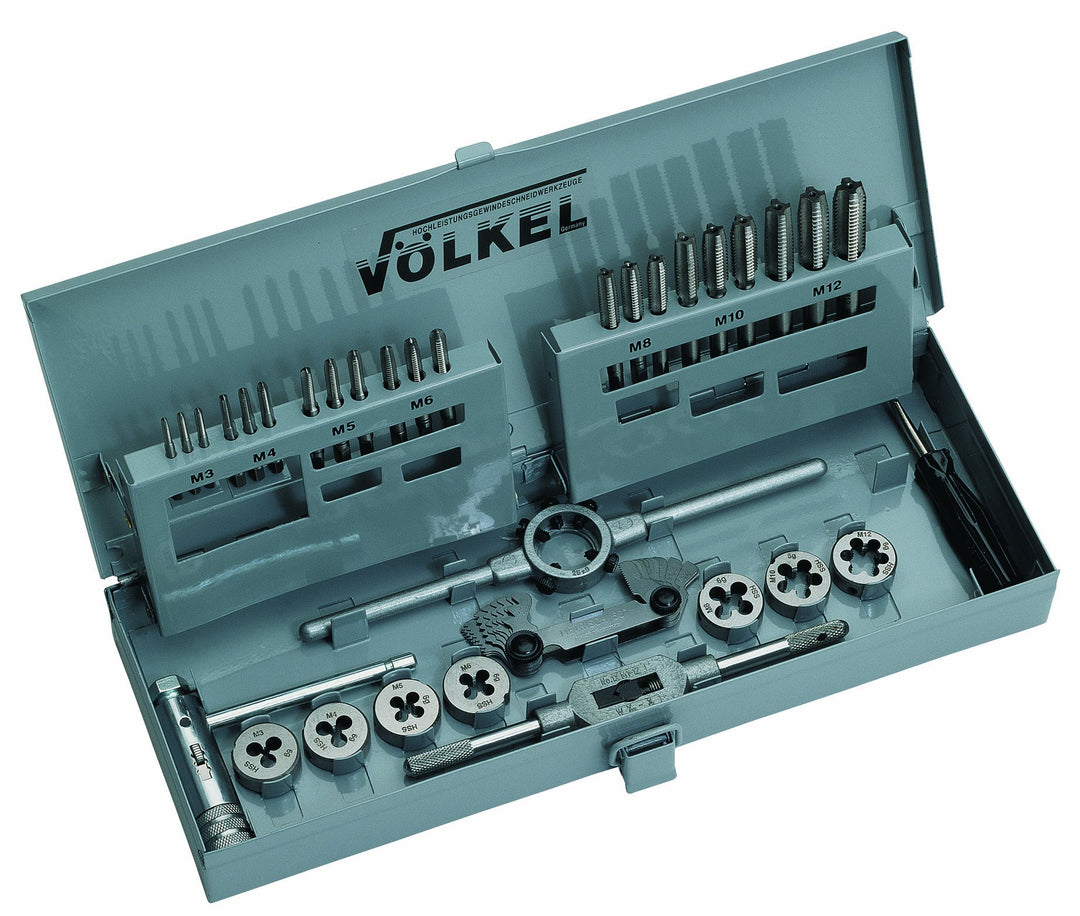Völkel 49581 HSS-Gewindeschneider-Set, 3-12 mm