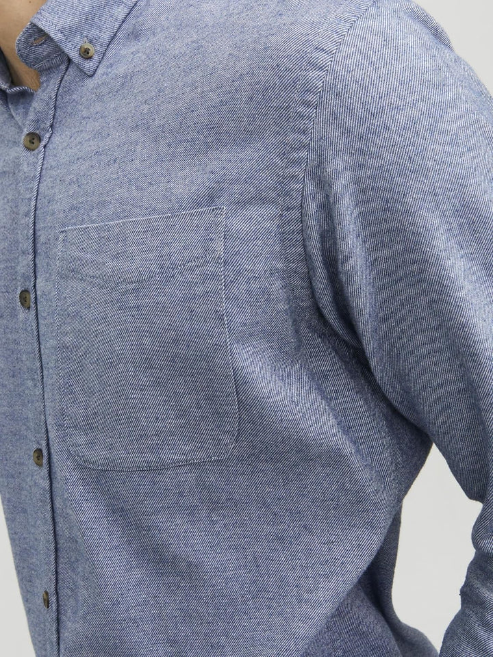 JACK & JONES Male Hemd Slim Fit Hemd XS Faded Denim, XS Faded Denim