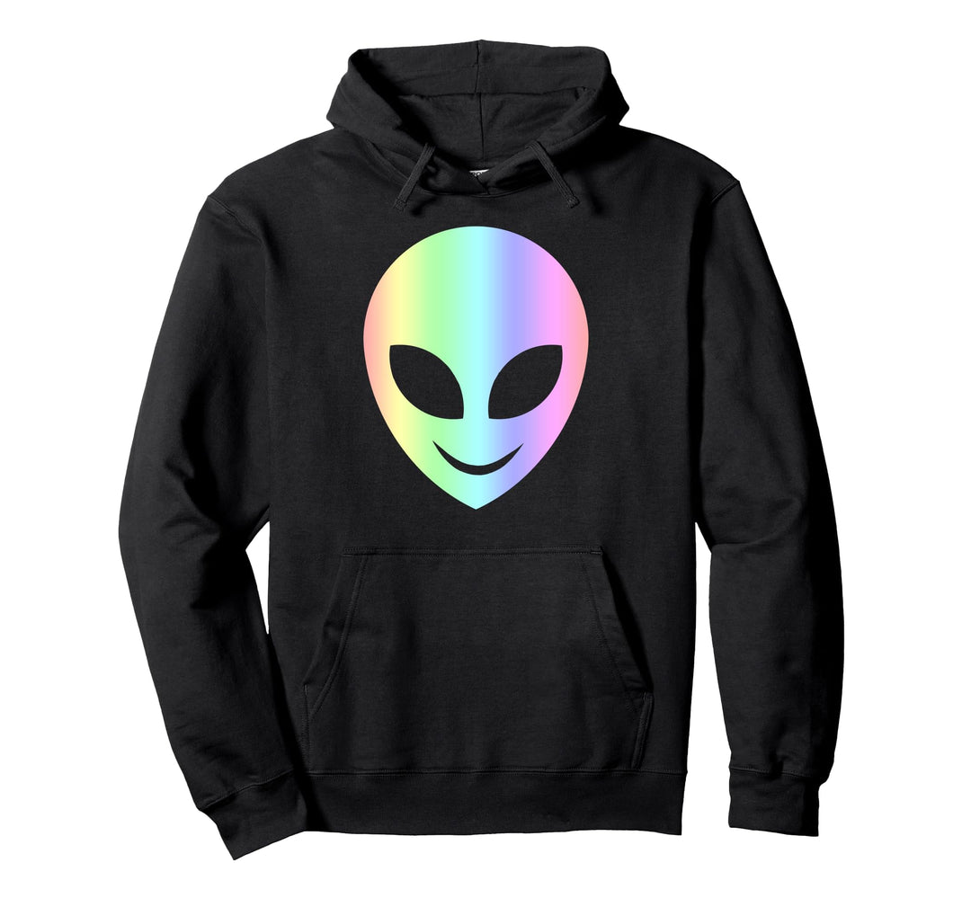 Lächelnd Ausserirdischer Kopf Alien Head Kostüm Damen Herren Pullover Hoodie