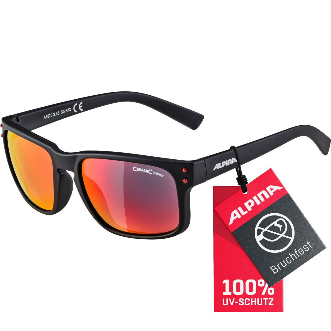 ALPINA KOSMIC - Verspiegelte und Bruchsichere Sonnenbrille Mit 100% UV-Schutz Für Erwachsene Einheit