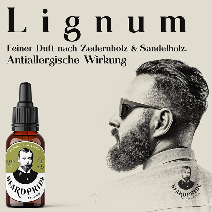 BEARDPRIDE Bio Bartöl Herren I Original Bart Öl aus dem Barbershop I Bartpflege Öl für weichen Bart