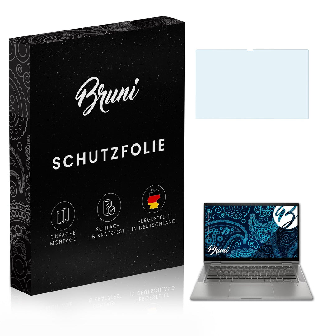 Bruni Schutzfolie kompatibel mit HP Chromebook x360 14c-ca0430ng Folie, glasklare Displayschutzfolie