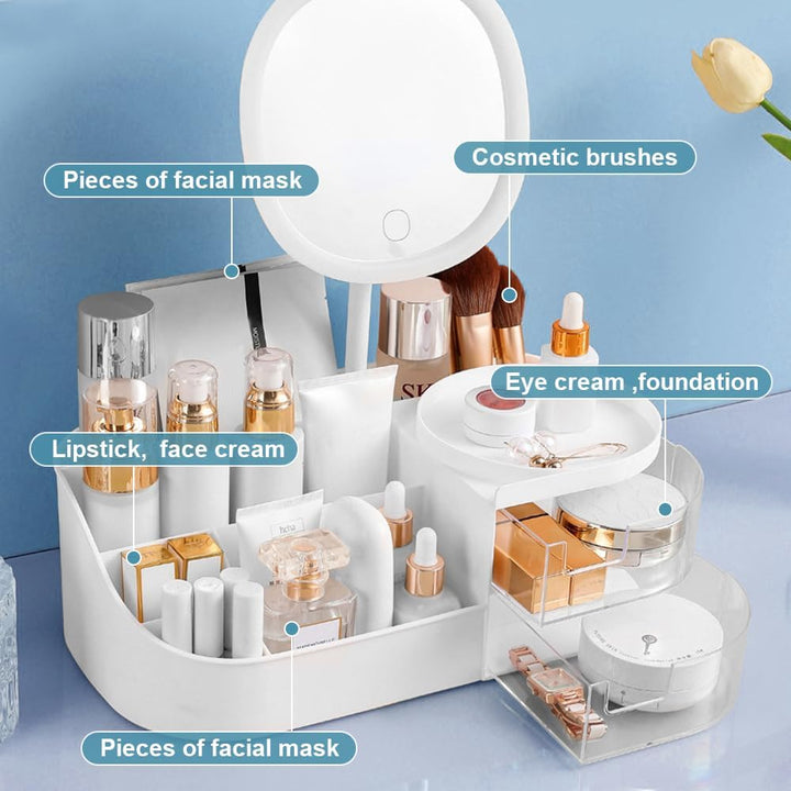 Make Up Organizer Kosmetik Aufbewahrungsbox mit Schubladen Schminktisch Organizer Schminkbox Beauty