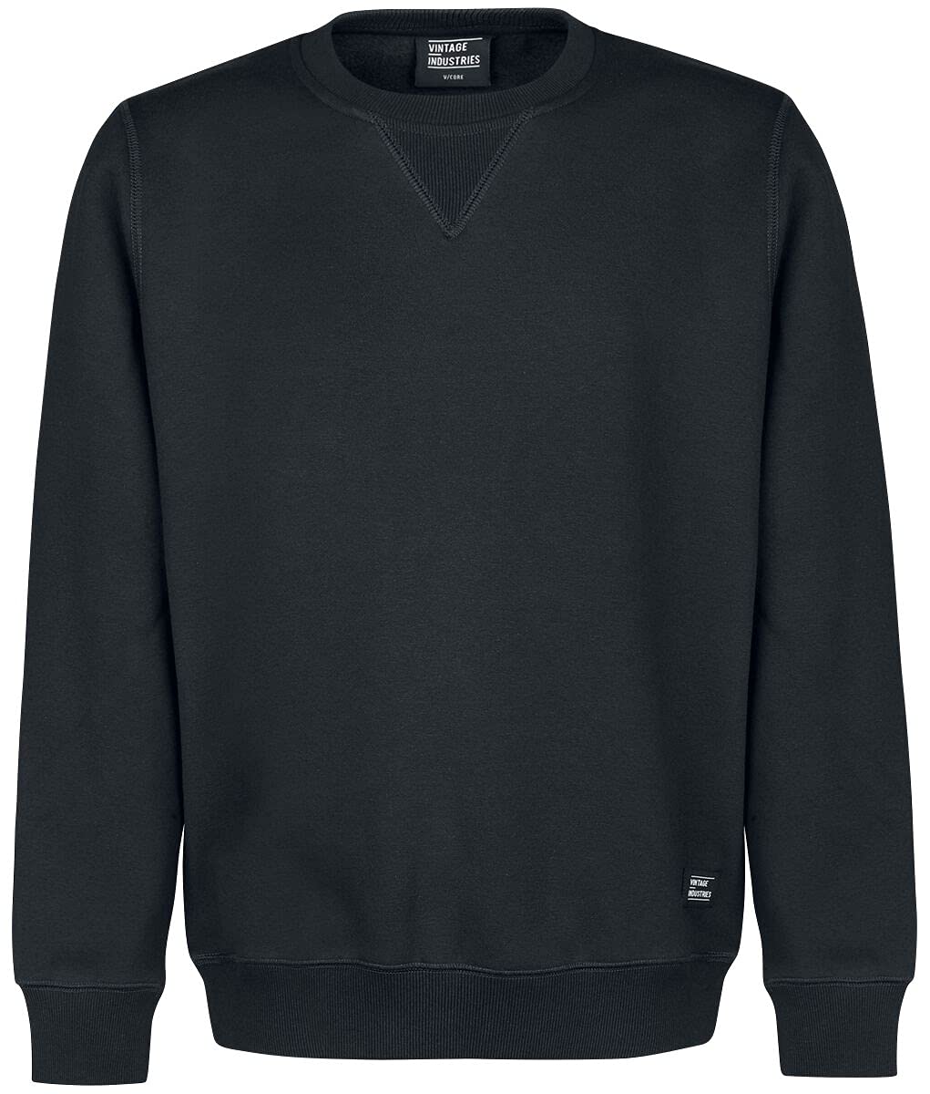 Vintage Industries Greeley Crewneck Sweatshirt (Black,M)