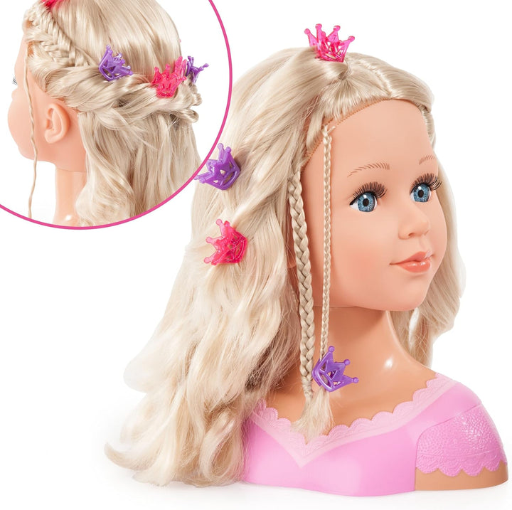 Bayer Design 90088BS Charlene Super Model Schmink- und Frisierkopf, Puppenkopf mit Haarzubehör, Schm