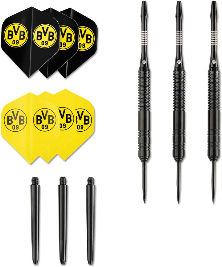 Borussia Dortmund BVB-Dartpfeile mit Aufbewahrungsbox, Schwarz/gelb Single, Single
