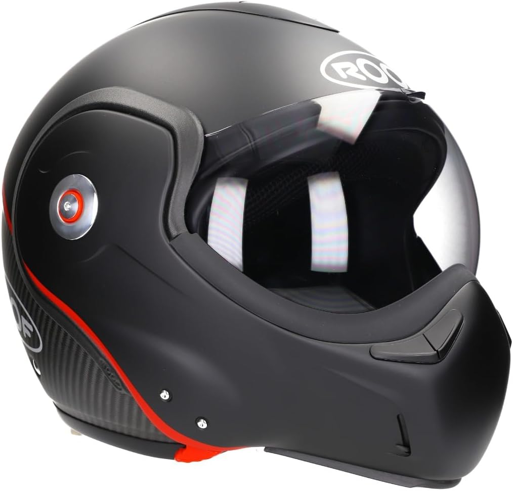 Roof Modularhelm BoXXer Carbon schwarz matt Jet Integral Visier 50% getönt 58 Weiss, 58 Weiss