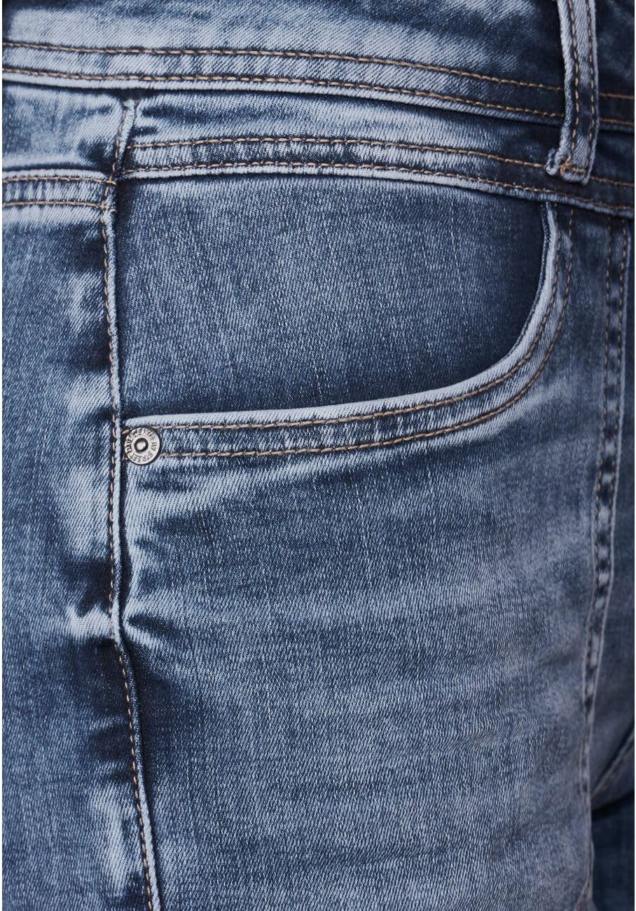 Street One Damen Jeanshose Straight 31W / 30L Authentic Indigo Wash, 31W / 30L Authentic Indigo Wash