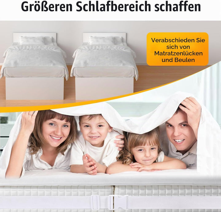 ImnBest Matratzenhalter | Matratzenhalter | Doppelbettbrücke | Bettbrücke | Verbindet Zwei Matratzen