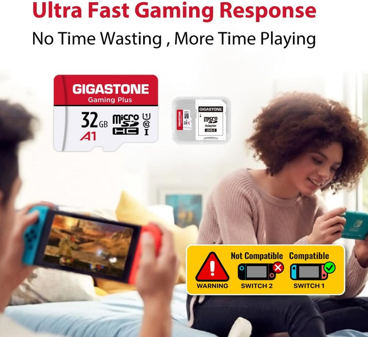Gigastone Gaming Plus 32GB MicroSDHC Speicherkarte 5er-Pack und SD Adapter, Actionkameras und Drohne