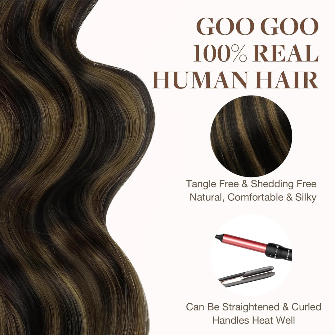 GOO GOO Tape in Extensions Echthaar, Tape Extensions Echthaar, 55cm 50g 20pcs, Extensions Echthaar,