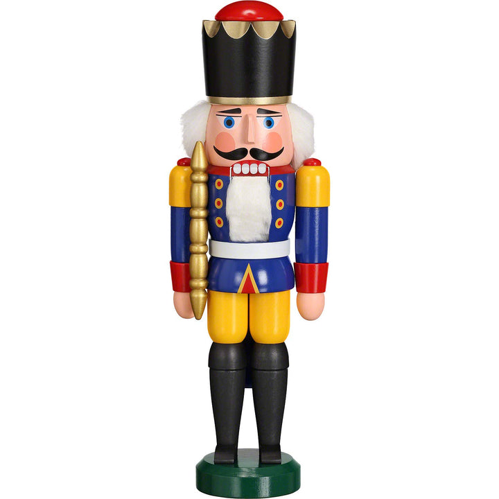 Seiffener Volkskunst Nussknacker König Erzgebirge 29cm (blau), Blau