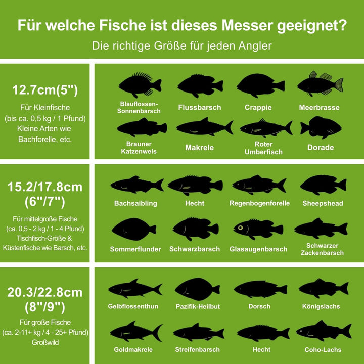 ANTOWIN 15,2 cm Fishing Edelstahl Filetiermesser Set mit Messer-Schärfer, Ergonomischer ABS Griff, B