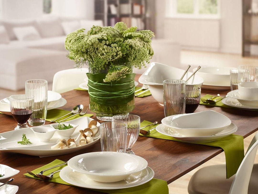 Villeroy & Boch New Cottage Basic Suppenteller 6er Set, 23 cm, Tiefer Teller aus Premium Porzellan,