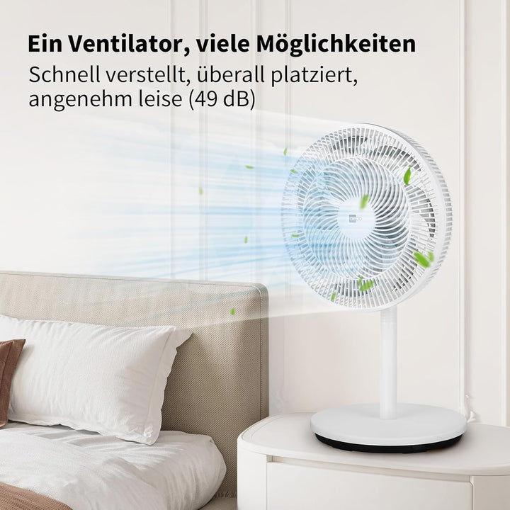 aeco AirX-Flow 100 Standventilator 2-in-1 Stand- & Tischventilator 3 Geschwindigkeitsstufen Höhenver