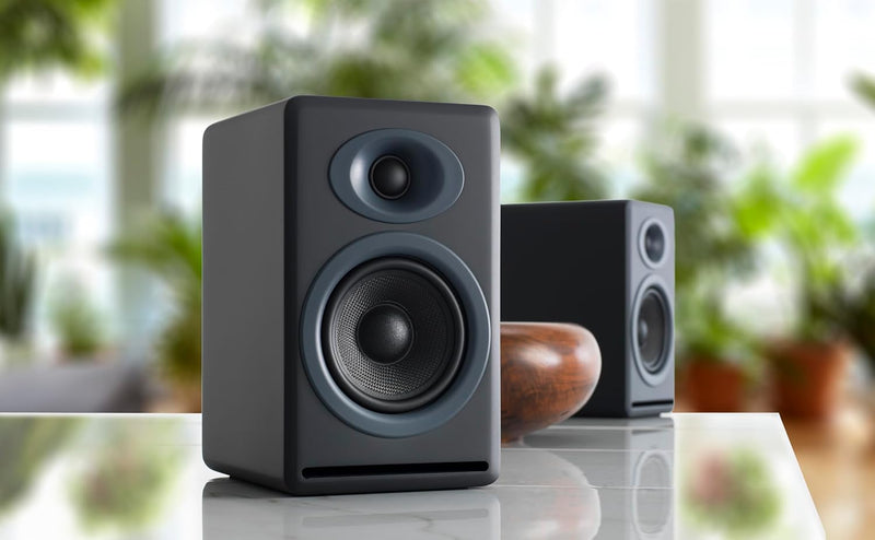 Audioengine P4 Passive Bookshelf Speakers | Home Stereo High-Performing 2-Way Desktop Speakers (Blac