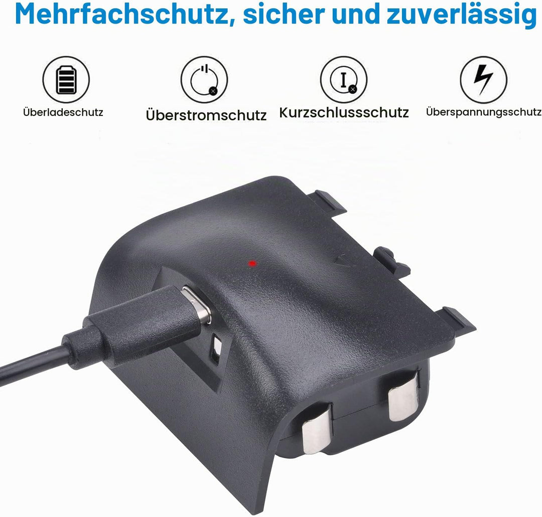 Uwayor Xbox Akku 1400mAh 2 Pack Xbox Controller Akku Wiederaufladbarer für Xbox Series X&amp;S mit USB-C