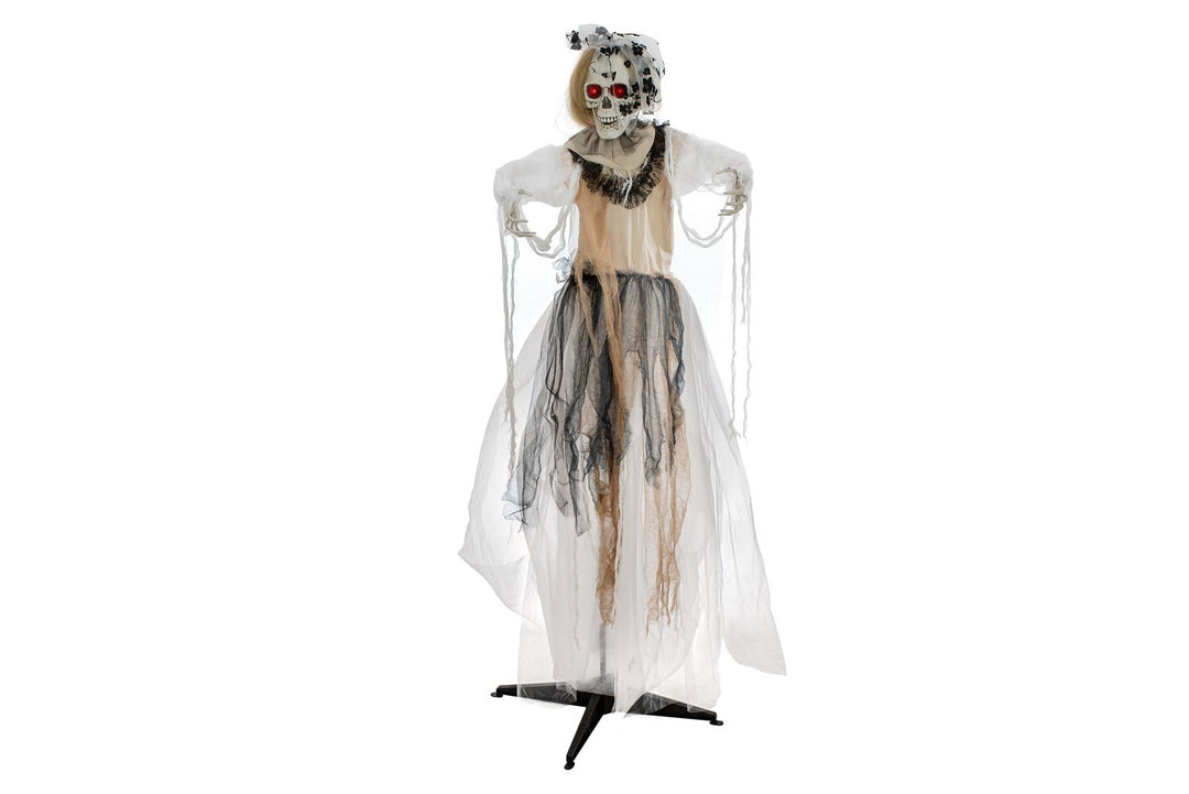 EUROPALMS Halloween Figur Braut, animiert, 170cm | Animierte Figur mit Licht- und Soundeffekt (Batte