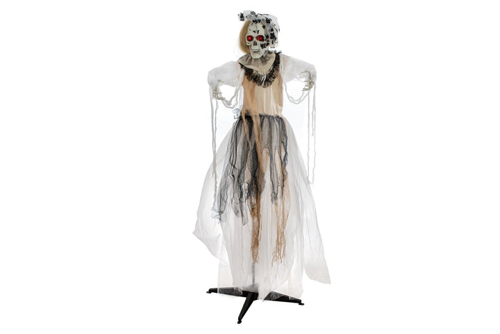 EUROPALMS Halloween Figur Braut, animiert, 170cm | Animierte Figur mit Licht- und Soundeffekt (Batte
