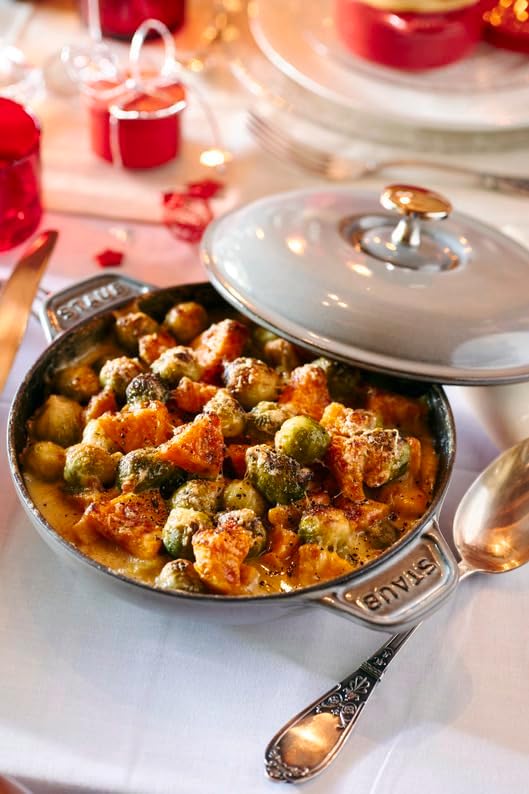 Staub Auflaufform, rund (20 cm, 0,75 L mit mattschwarzer Emaillierung im Inneren der Auflaufform) gr