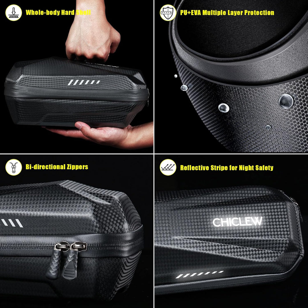 CHICLEW 3L Grosse Kapazität Scooter Tasche, Schnellverschluss Tragbare Tasche E Scooter, wasserdicht