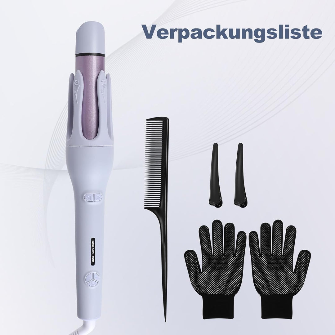 32mm Lockenstab Automatisch, 2 in 1 Lockenstab und Glätteisen mit Keramikbeschichtung, 3 Temp(160℃-2
