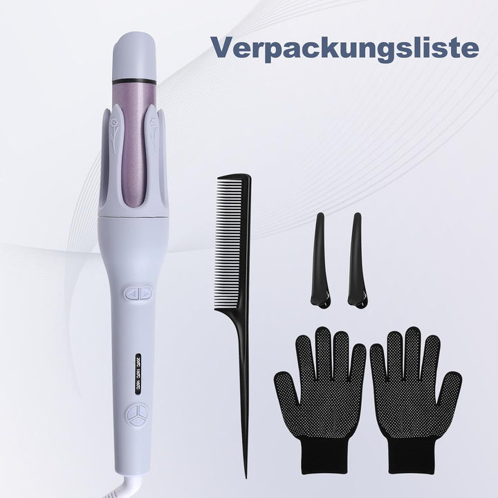 32mm Lockenstab Automatisch, 2 in 1 Lockenstab und Glätteisen mit Keramikbeschichtung, 3 Temp(160℃-2