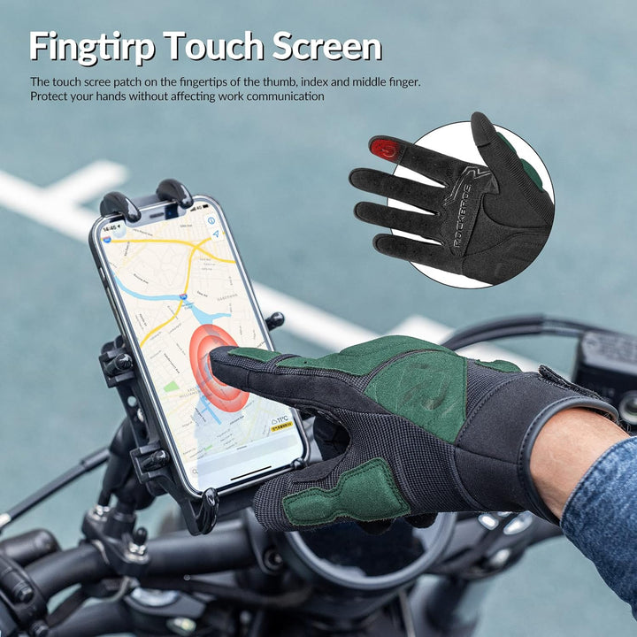 ROCKBROS Motorradhandschuhe Herren Motorrad Handschuhe Winddichte Touchscreen Radsporthandschuhe Atm