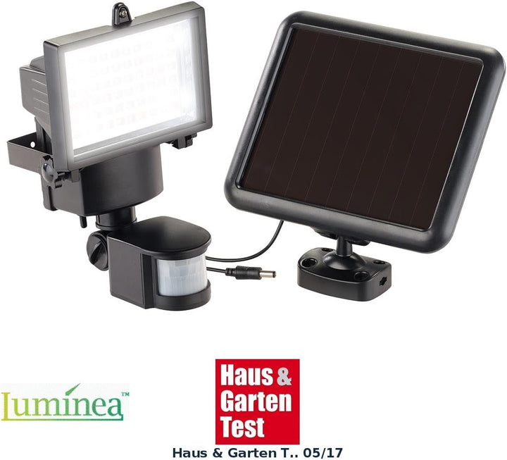 Luminea Wandfluter aussen: Solar-LED-Wand-Fluter für aussen, mit Bewegungssensor, 600 Lumen, IP44 (L