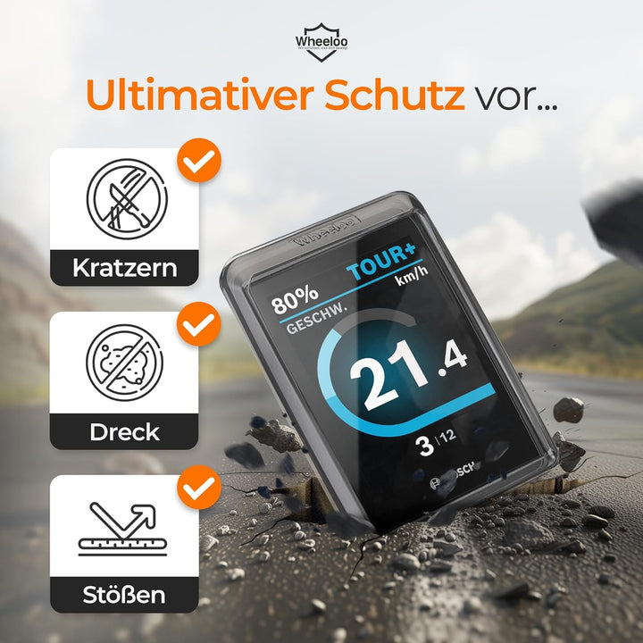 2er Set Ebike Displayschutz für Bosch LED Remote & Kiox 500 I Display Schutzhülle I E Bike Abdeckung