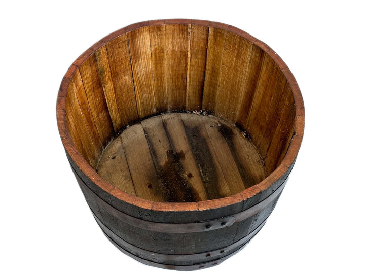 Temesso Halbes Fass aus einem originalen schottischen Whiskyfass (Oberfläche geölt - mit Ablaufbohru