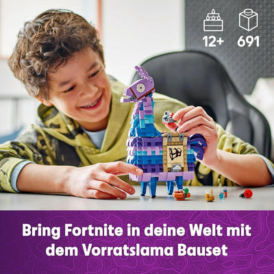 LEGO Fortnite Vorratslama, Spielzeug zum Videospiel, Lama Figur zum Spielen und Ausstellen, Geschenk