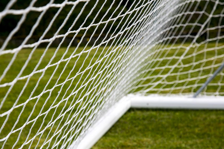 Fussballnetz für Clubs 7.32 x 2.44 x 0.8 x 2 m - 3mm - Extrem robust ! Weiss, Weiss