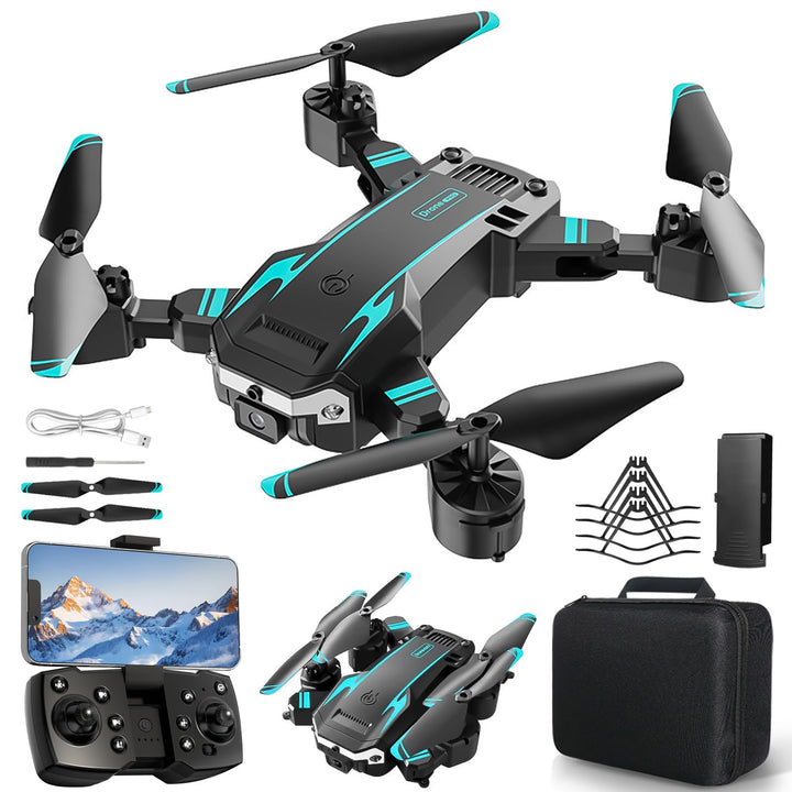 Drohne mit Dual-HD-Kamera für Anfänger, Faltbare Kinderdrohne, 3D-Flips, Ein-Knopf-Start/Landung, He