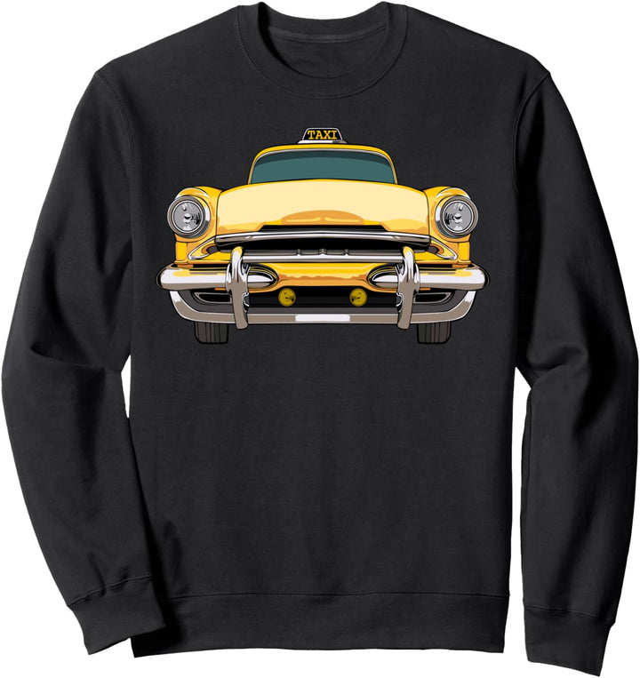 Gelbes Taxi Auto Taxifahrer Halloween Fasching Kostüm Sweatshirt