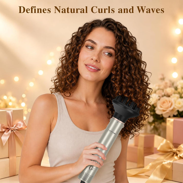 7 in 1 AirStyler, Automatische Doppelspannung MaxAIR 2.0 Multi-Styler Set Champagnersilber, Champagn
